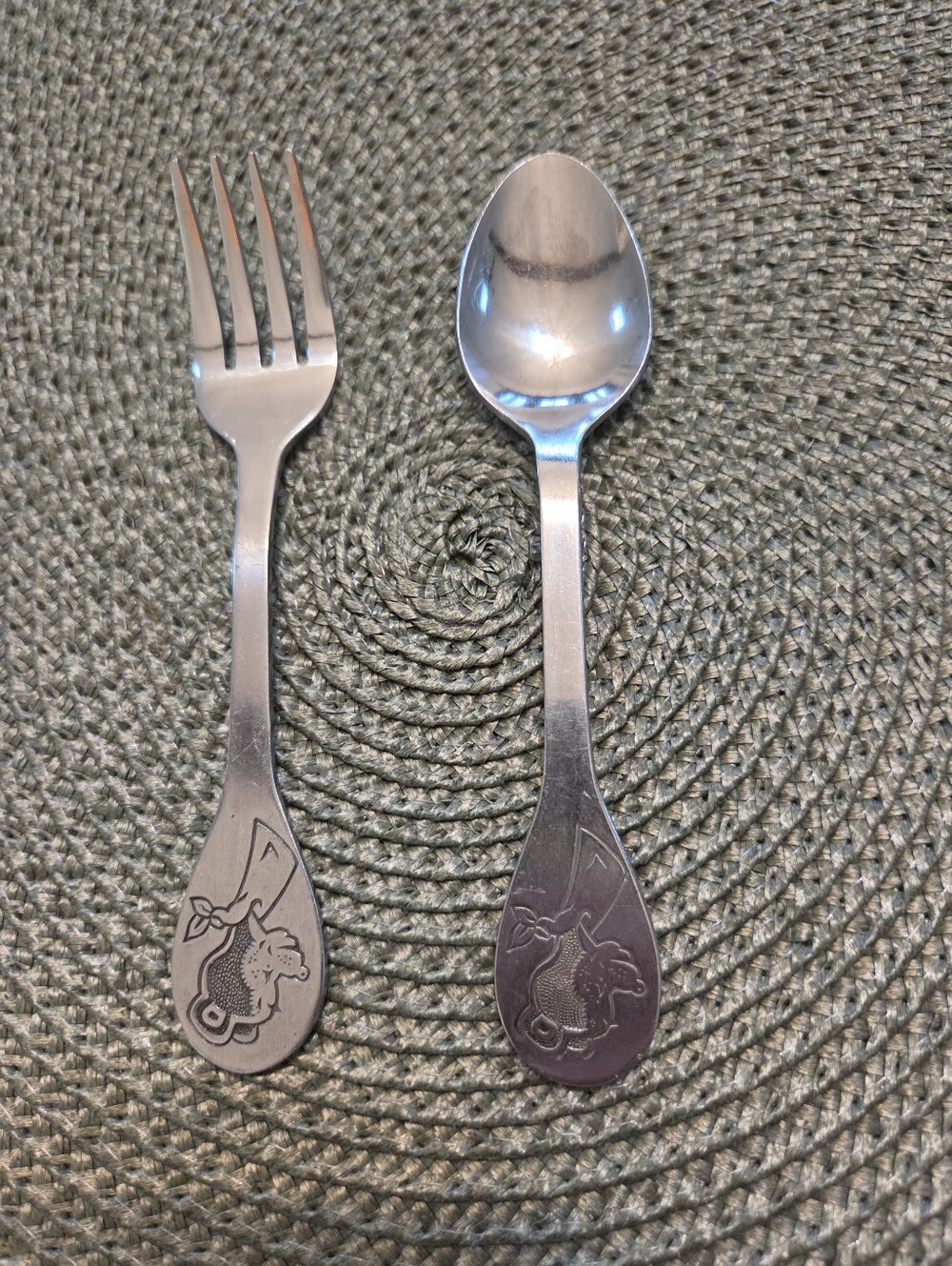 Stainless Steel Kids Fork and Spoon Set